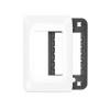 Placa com Suporte 4x2 três módulos adjacentes Branco Pial Pop - Pial Legrand - vista 3