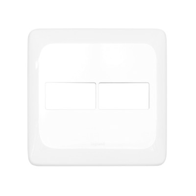 Placa com Suporte 4x4 dois módulos Branco Pial Pop Pial Legrand