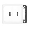 Placa com Suporte 4x4 dois módulos Branco Pial Pop - Pial Legrand - vista 3