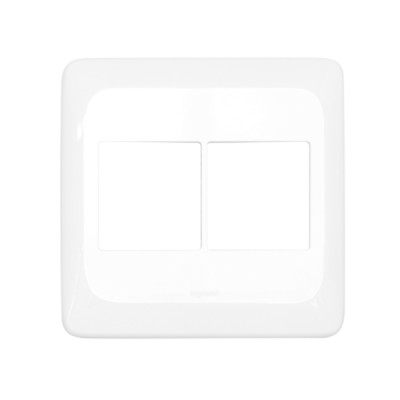 Placa com Suporte 4x4 quatro módulos adjacentes Branco Pial Pop Pial Legrand