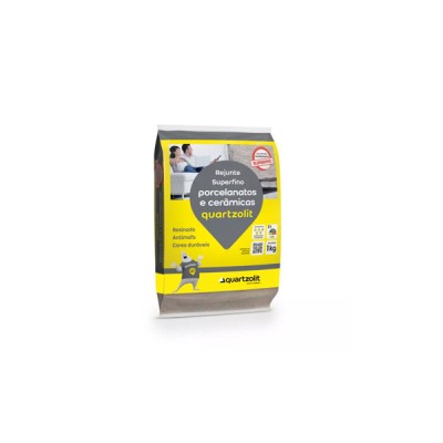 Rejunte Porcelanato e Cerâmicas Cinza Platina 1kg Quartzolit