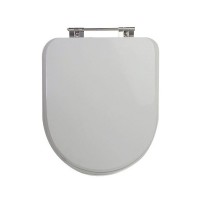 Assento para Vaso Sanitário Poliéster para Duomo Plus (Deca) Aço inox (reb.Oculto) Branco Sedile