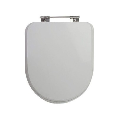 Assento para Vaso Sanitário Poliéster para Duomo Plus (Deca) Aço inox (reb.Oculto) Branco - Sedile