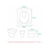 Assento para Vaso Sanitário Poliéster para Duomo Plus (Deca) Aço inox (reb.Oculto) Branco - Sedile - vista 2