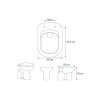 Assento para Vaso Sanitário Poliéster para Vogue Plus (Deca) Aço inox (reb.Oculto) Branco - Sedile - vista 2