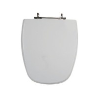 Assento para Vaso Sanitário Poliéster para Monte Carlo (Deca) Aço inox (reb.Oculto) Branco Sedile