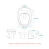 Assento para Vaso Sanitário Poliéster para Monte Carlo (Deca) Aço inox (reb.Oculto) Branco - Sedile - vista 2