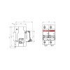 Disjuntor Bipolar Curva C 100A - Steck - vista 4