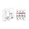 Disjuntor Tripolar Curva C 100A - Steck - vista 4