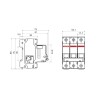 Disjuntor Tripolar Curva C 10A - Steck - vista 4