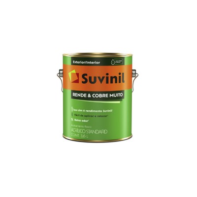 Tinta Acrílica Rende &amp; Cobre Muito Branco 3,6 litros Suvinil