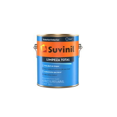 Tinta Acrílica Fosco Suave Limpeza Total Branco 3,6 litros - Suvinil