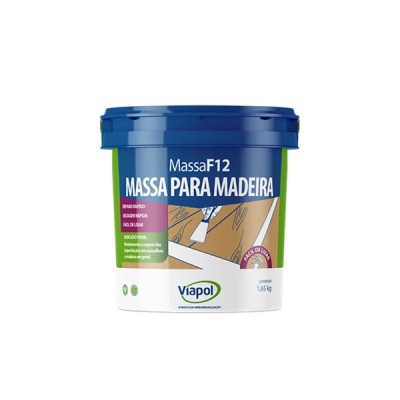 Massa para Madeira F12 Branca 1,65kg - Viapol