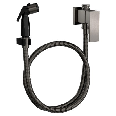 Ducha higienica com registro e derivacao gatilho branco unic antracite 1984.GF90.ACT.MT