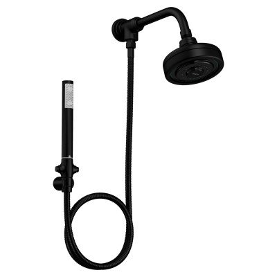 Chuveiro com desviador e ducha manual acqua plus black matte 1990.BL.STD.KIT.MT - Deca
