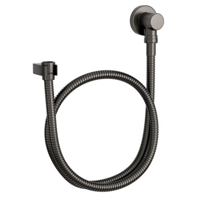 Kit flexivel redondo com suporte ducha manual 1,70m antracite 4605.GF.170.MT
