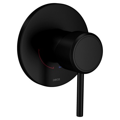 Acabamento monocomando de chuveiro redonda deca you black matte 4993.BL104.CHU.MT