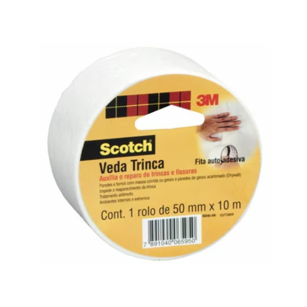 Fita Veda Trinca Scotch 50mm x 10m - 3m