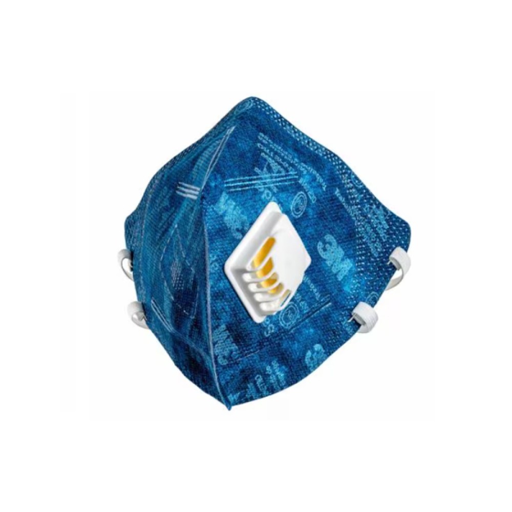 Máscara de Proteção Respiratória Dobrável Azul com Válvula 9822 BR PFF-2(S) - 3m