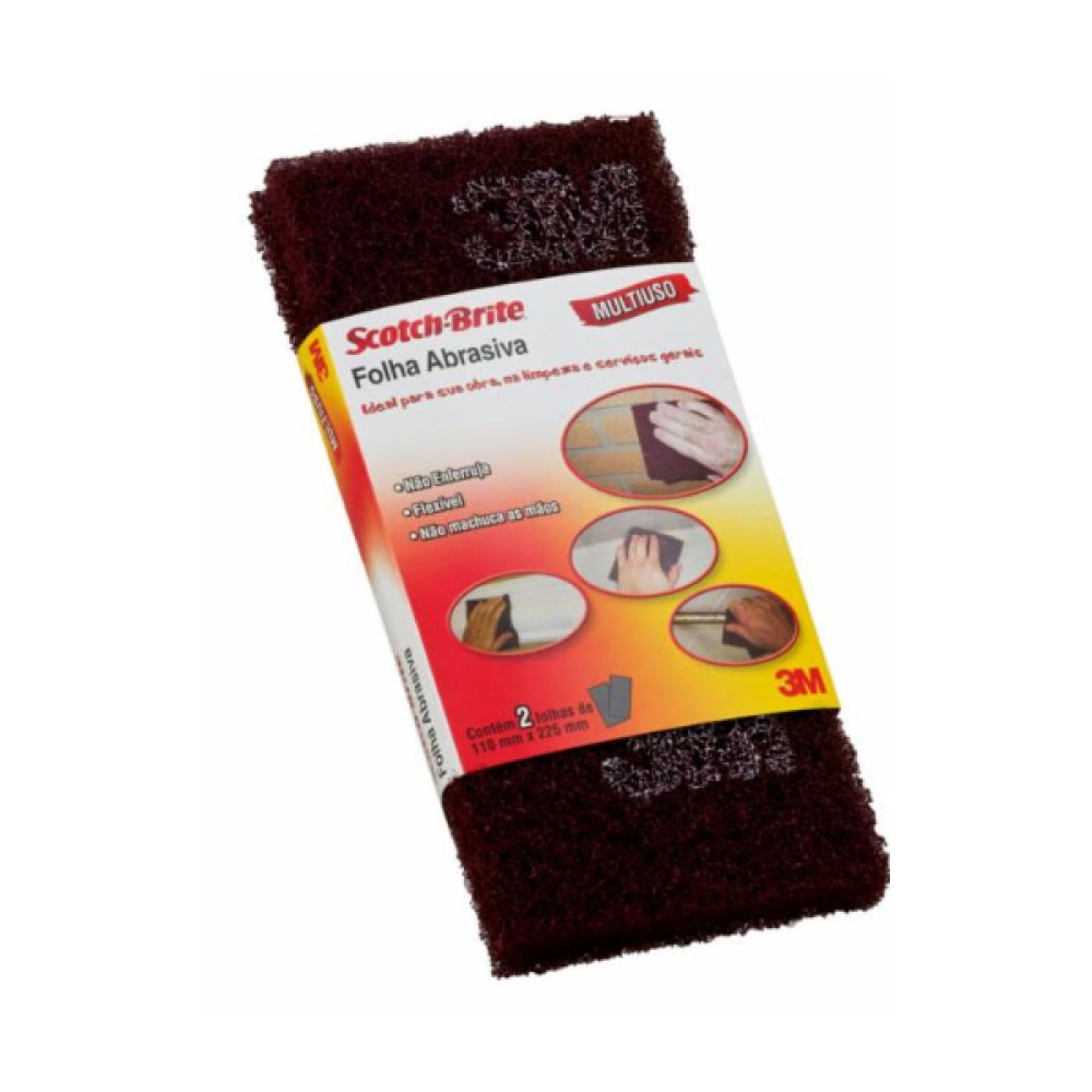 Folha de Acabamento Scotch-Brite Vinho 110 x 225mm - 3m