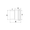 Adaptador c/anel labial 40x38mm Esgoto SN - Amanco - vista 2