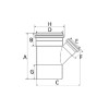 Junção de Redução 100x50mm SR Esgoto - Amanco - vista 2