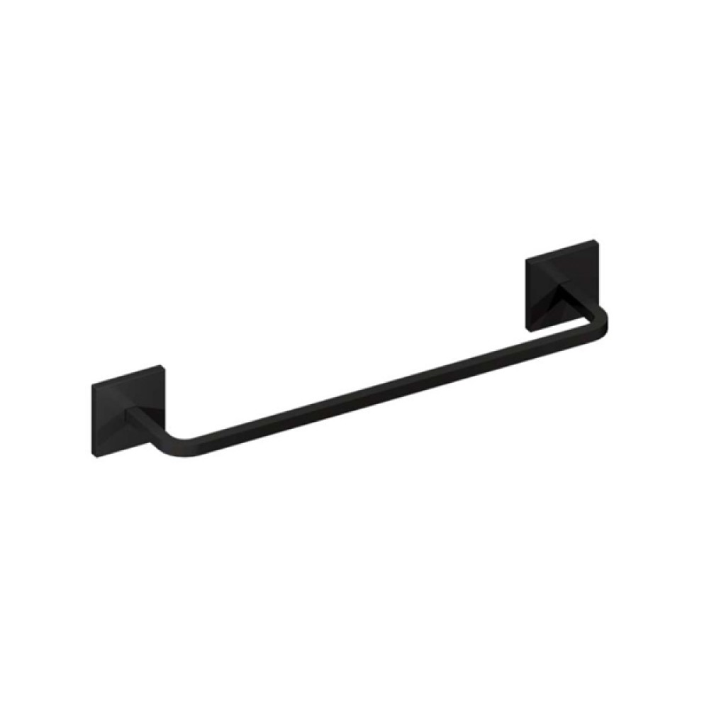 Toalheiro 60Cm Quada Preto Brilhante Metalworks 07.QD04.PB - Metalworks By Crismoe