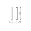 Aquecedor De Toalhas Vertical Jade Corten Metalworks 19.TJ16.CT - Metalworks By Crismoe - vista 2
