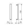 Toalheiro Térmico Jade Vertical Fio Oculto Ouro Polido Bivolt 19.TJ16.OP - Metalworks By Crismoe - vista 2