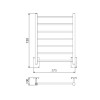 Toalheiro Termico Fio Oculto Grande Quada Premium Cortem 19.TQ04.CT - Metalworks By Crismoe - vista 2