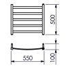 Toalheiro Termico Fio Aparente Pequeno Sapphire Premium Preto Fosco 19.TS01.PF - Metalworks By Crismoe - vista 2