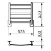 Toalheiro Termico Fio Oculto Pequeno Sapphire Bivolt Premium Branco Brilhante 19.TS02.BB - Metalworks By Crismoe - vista 2