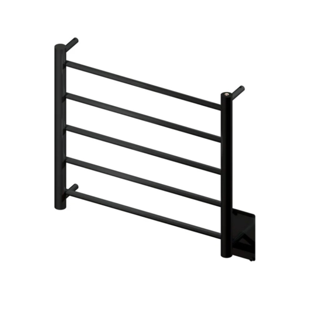 Toalheiro Termico Fio Oculto Pequeno Ruby Premium Preto Brilhante 19.TY02.PB - Metalworks By Crismoe