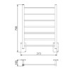 Toalheiro Termico Fio Oculto Grande Ruby Bivolt Premium Cortem 19.TY04.CT - Metalworks By Crismoe - vista 2