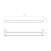 Toalheiro Duplo 60cm Vetra Corten 09.VT02.CT - Metalworks By Crismoe - vista 2