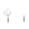 Kit Flexivel Quadrado com Suporte para Ducha Manual Black Matte 4604.BL.170.MT - Deca - vista 2
