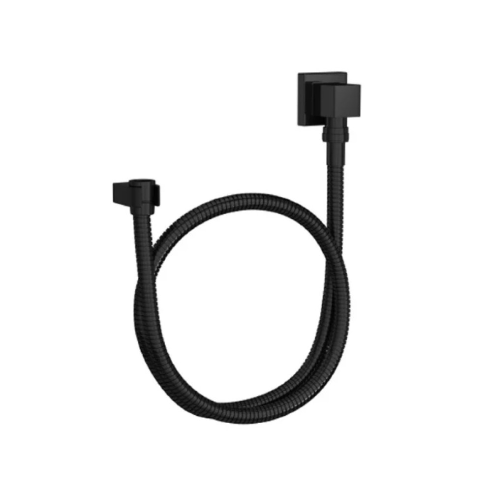 Kit Flexivel Quadrado Com Suporte Para Ducha Manual Black Noir 4604.BL.170.NO - Deca
