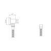 Kit Flexivel Quadrado com Suporte para Ducha Manual Corten Matte 4604.CT.170.MT - Deca - vista 2