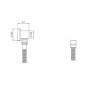 Kit Flexivel Quadrado com Suporte para Ducha Manual Gold 4604.GL.170 - Deca - vista 2