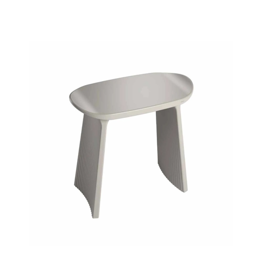 Banqueta Grande Senses Amêndoa Fosco 1006.GRA.AMFC - Deca