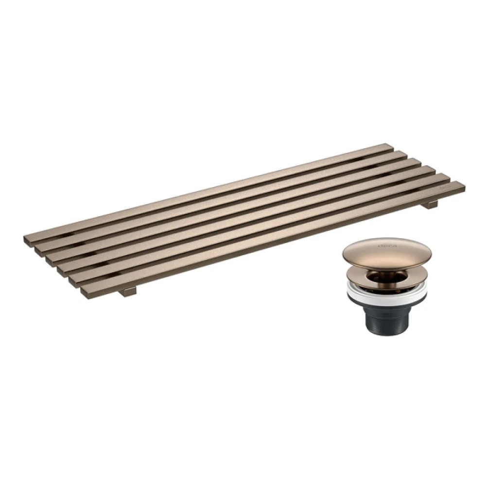 Kit com Grelha, Válvula e Conector Corten Matte 2013.CT.MT - Deca