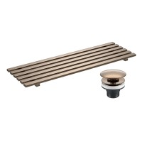 Kit com Grelha, Válvula e Conector Corten Matte Deca 2013.CT.MT