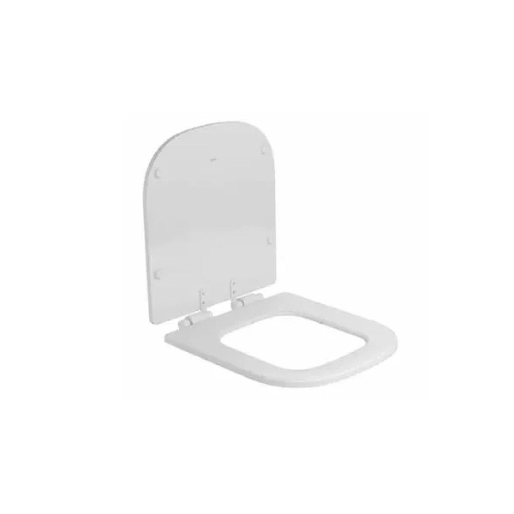 Assento Poliéster Monocromático Axis/Quadra Branco com Slow Close AP.217.BR.17 - Deca