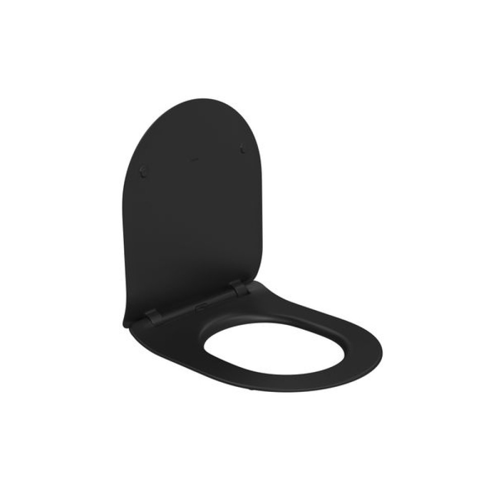 Assento Termofixo Lk/Carrara/Nuova Black Matte com Slow Close AP.2362.94 - Deca
