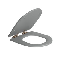 Assento Poliester Slow Close Cinza Fosco Link fixação Corten Matte Deca AP.237.CT.MT.86