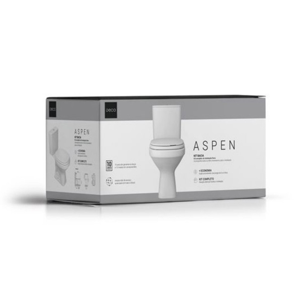 Kit Completo Bacia com Caixa Acoplada Branco Aspen KP.751.17 - Deca