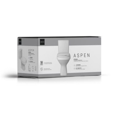 Kit Completo Bacia com Caixa Acoplada Branco Deca Aspen KP.751.17