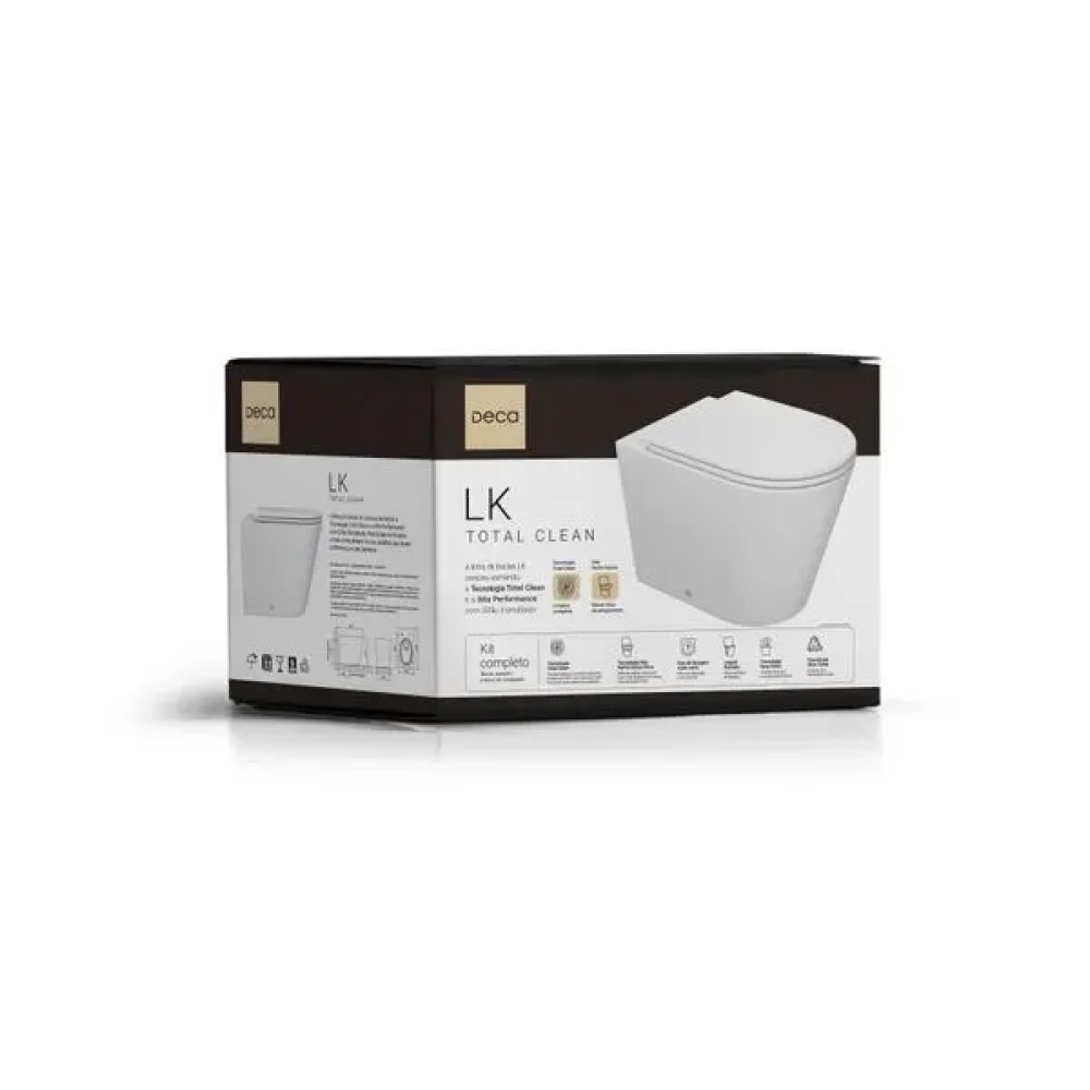 Kit Completo Bacia Convencional LK Total Clean Branco KP.8810.17 - Deca