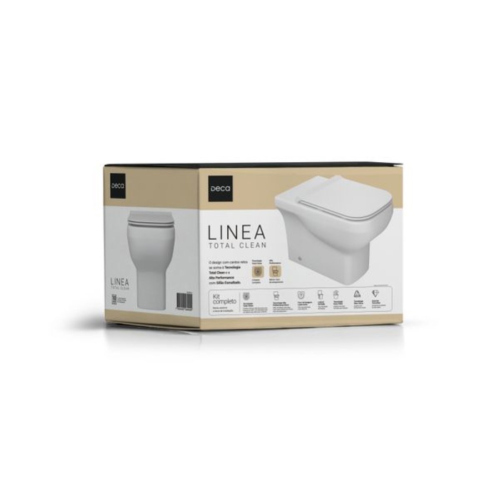 Kit Completo Bacia Convencional Linea Total Clean Branco KP.8910.17 - Deca