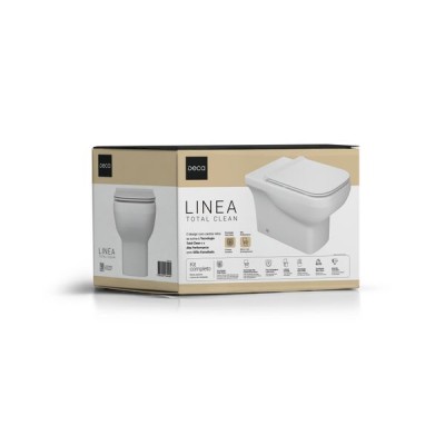 Kit Completo Bacia Convencional Linea Total Clean Branco Deca KP.8910.17